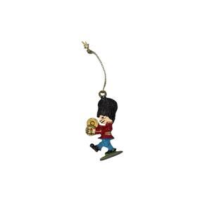 German Kuhn Zinn Pewter Enamel Ornament Handpainted Marching Band Cymbals